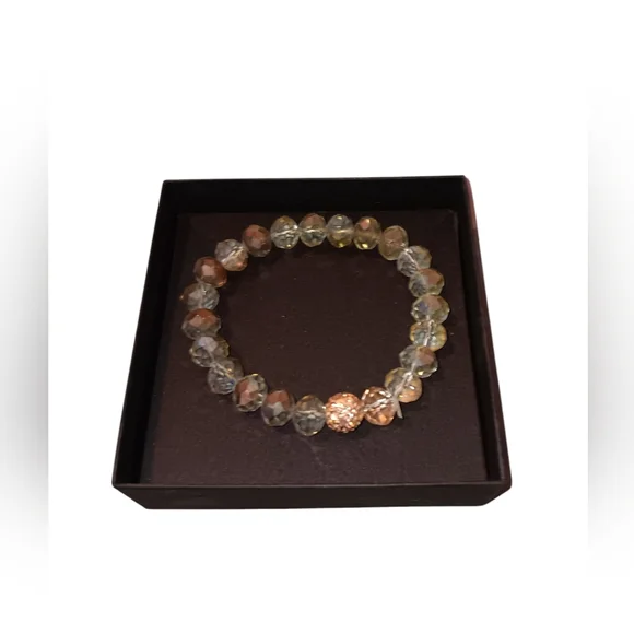 BPD 2 Piece Beaded Stretch Bracelet Set, Pink & White, NWOT - Picture 3 of 5